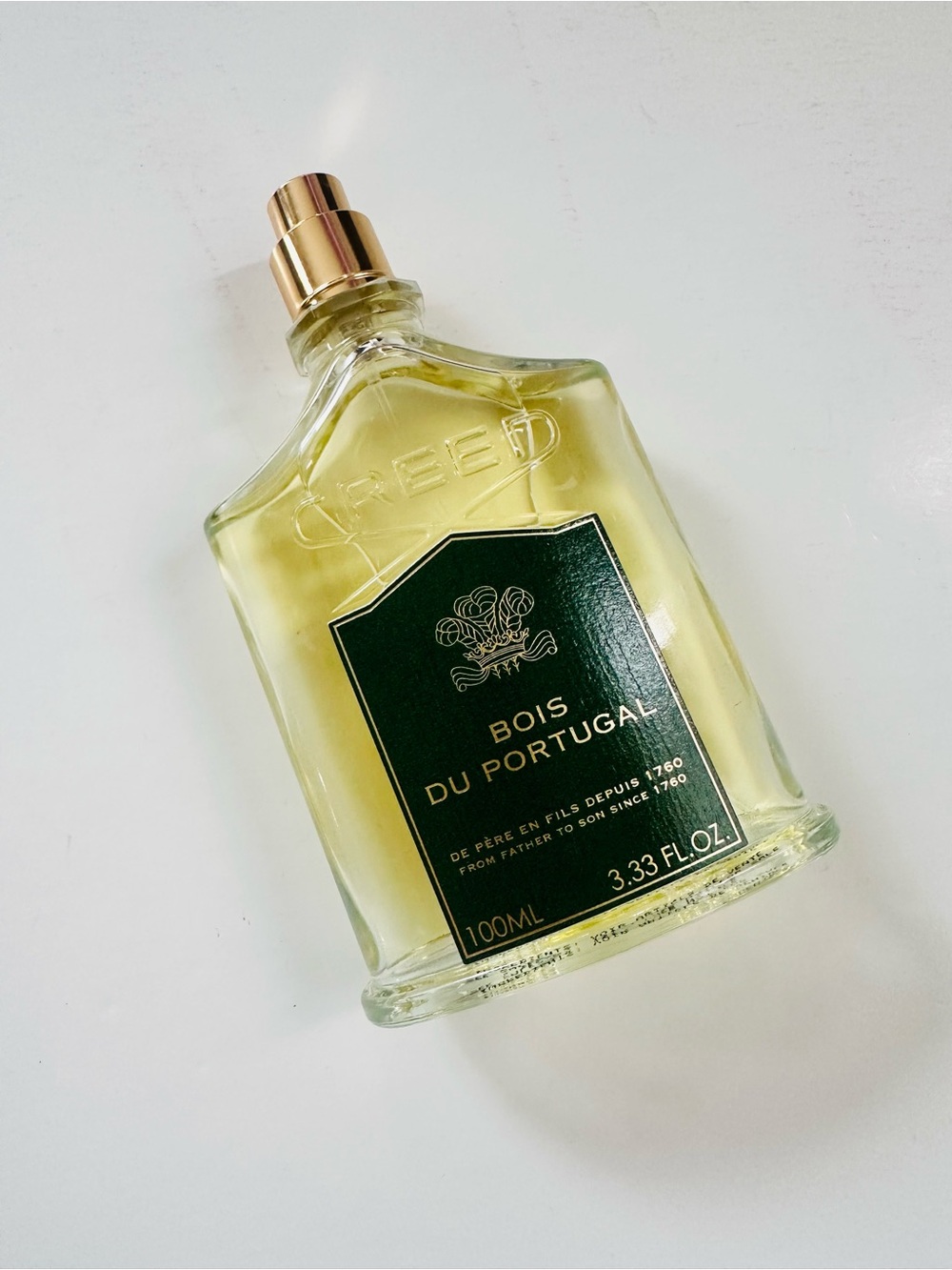 Creed Bois du Portugal — Green Label with Gold Accents